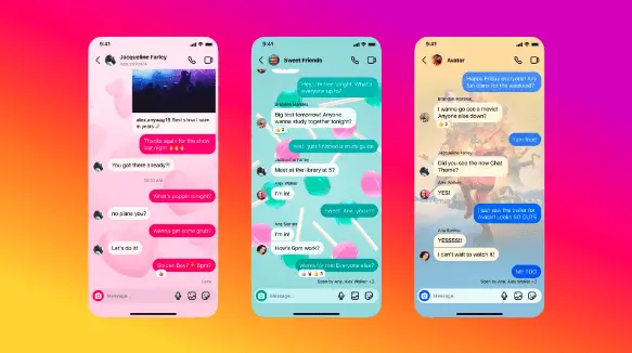 Nové motívy pre chaty na Instagrame – prispôsobenie vzhľadu konverzácie.