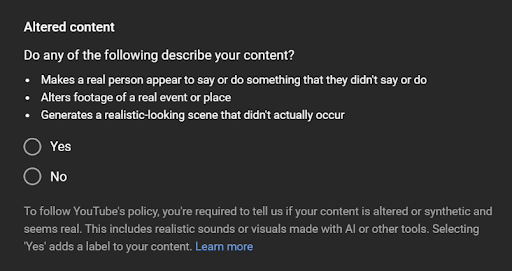 YouTube AI content label – new rules for synthetic videos