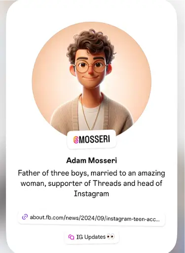 Instagram introduces profile cards for easier sharing.