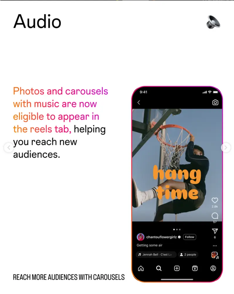 Nový spôsob, ako získať väčší dosah s karuselmi a hudbou na Instagrame.
