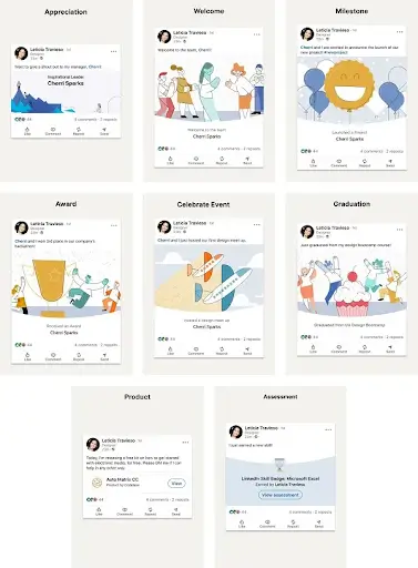 LinkedIn ruší obľúbené šablóny pre oslavné príspevky.