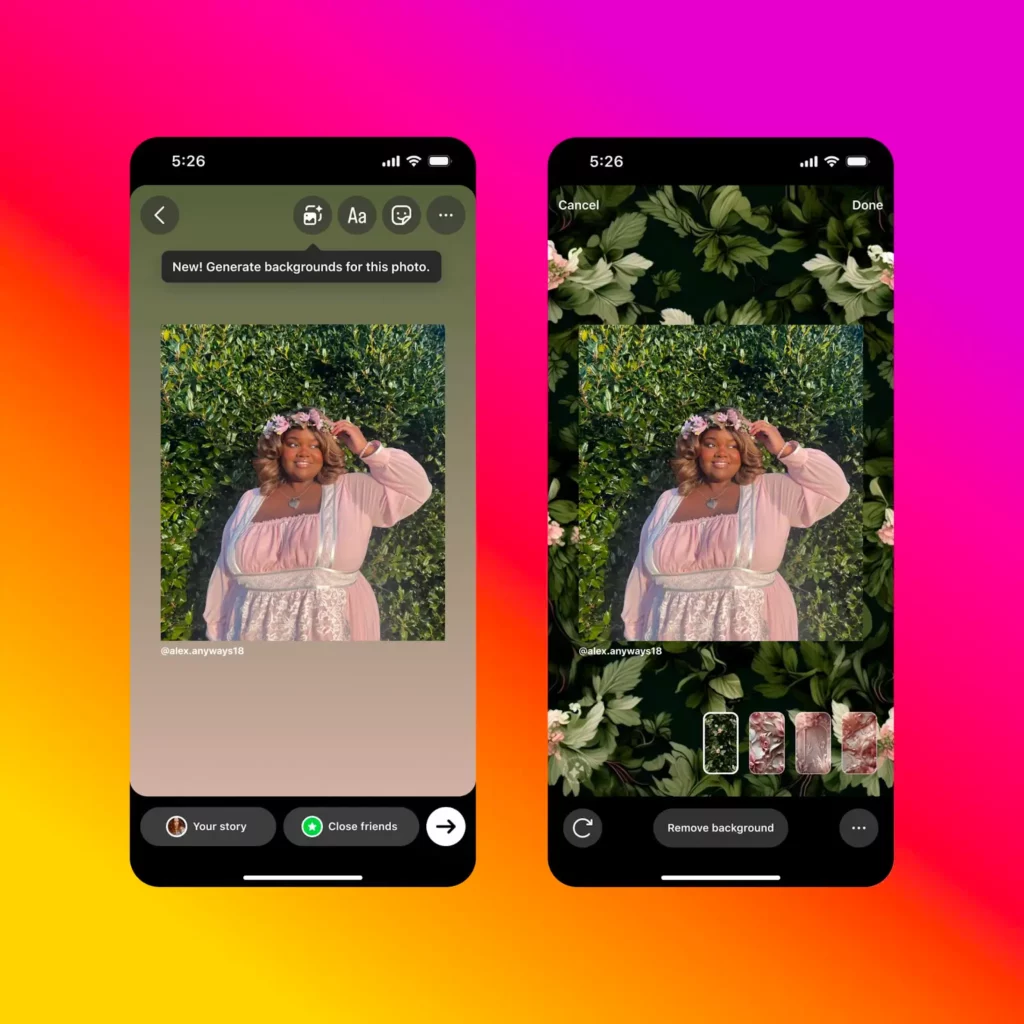 Meta AI enhances Instagram with voice features and photo editing.