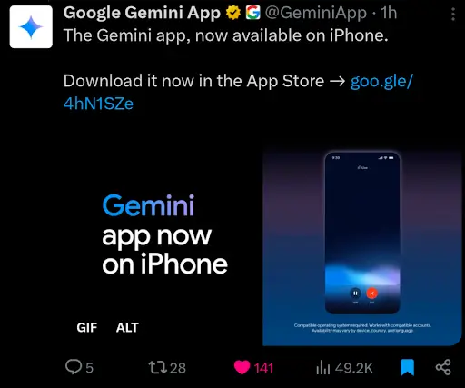 Gemini AI iPhone X