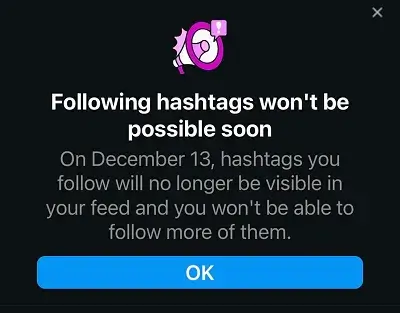 Instagram ruší možnosť sledovať hashtagy