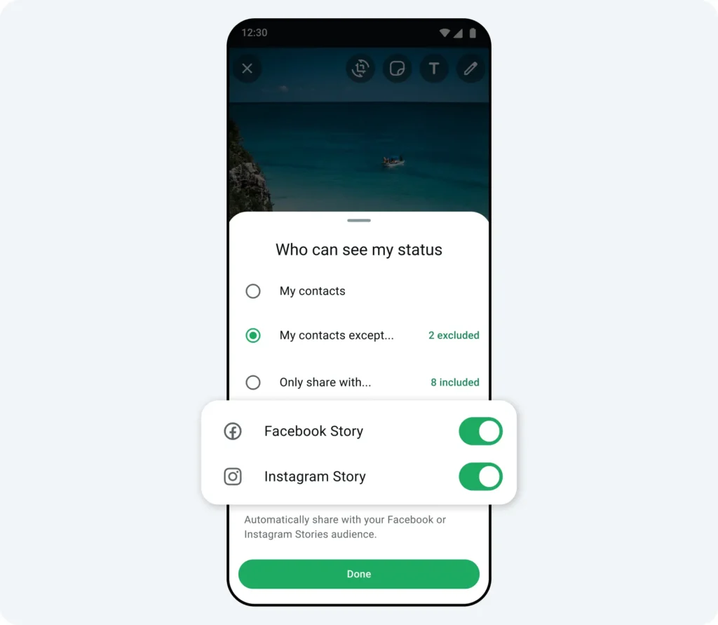 WhatsApp status automaticky zdieľaný na Instagram a Facebook