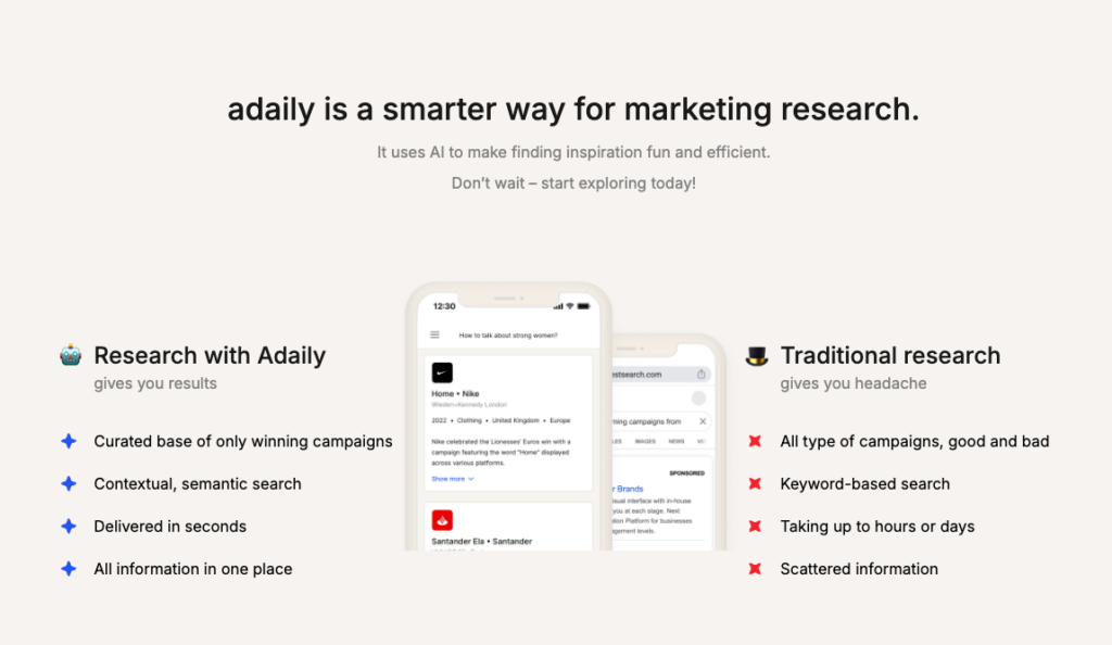 User reading Adaily news platform on phone