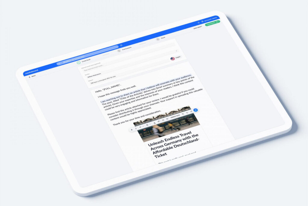 PR pro using Mediaboard Connect AI tools on laptop