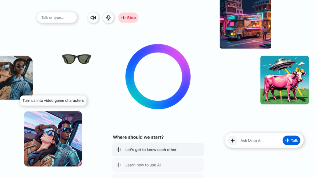 Hlasová interakcia funkcií aplikácie Meta AI 2025 na okuliaroch Ray-Ban